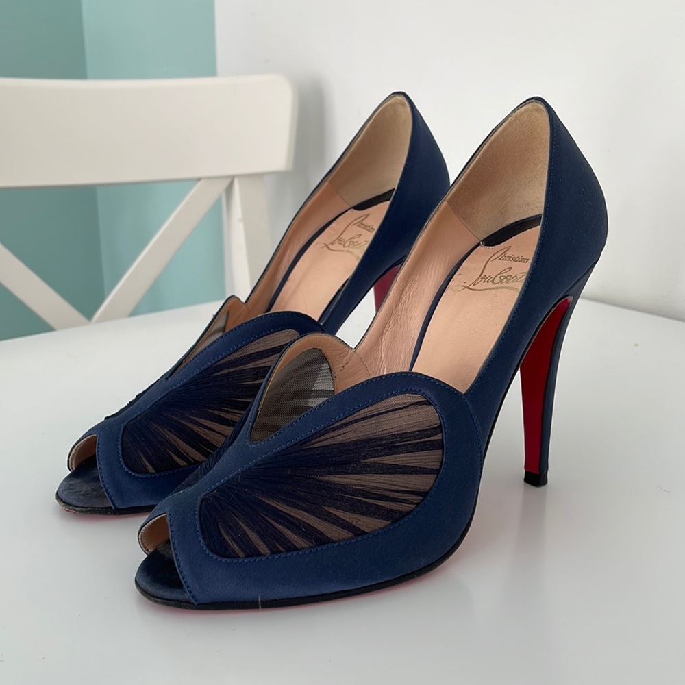Vintage Christian Louboutin Satin Heels 38.5